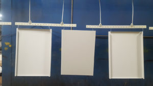 Industrial products getting a powder coating finish 